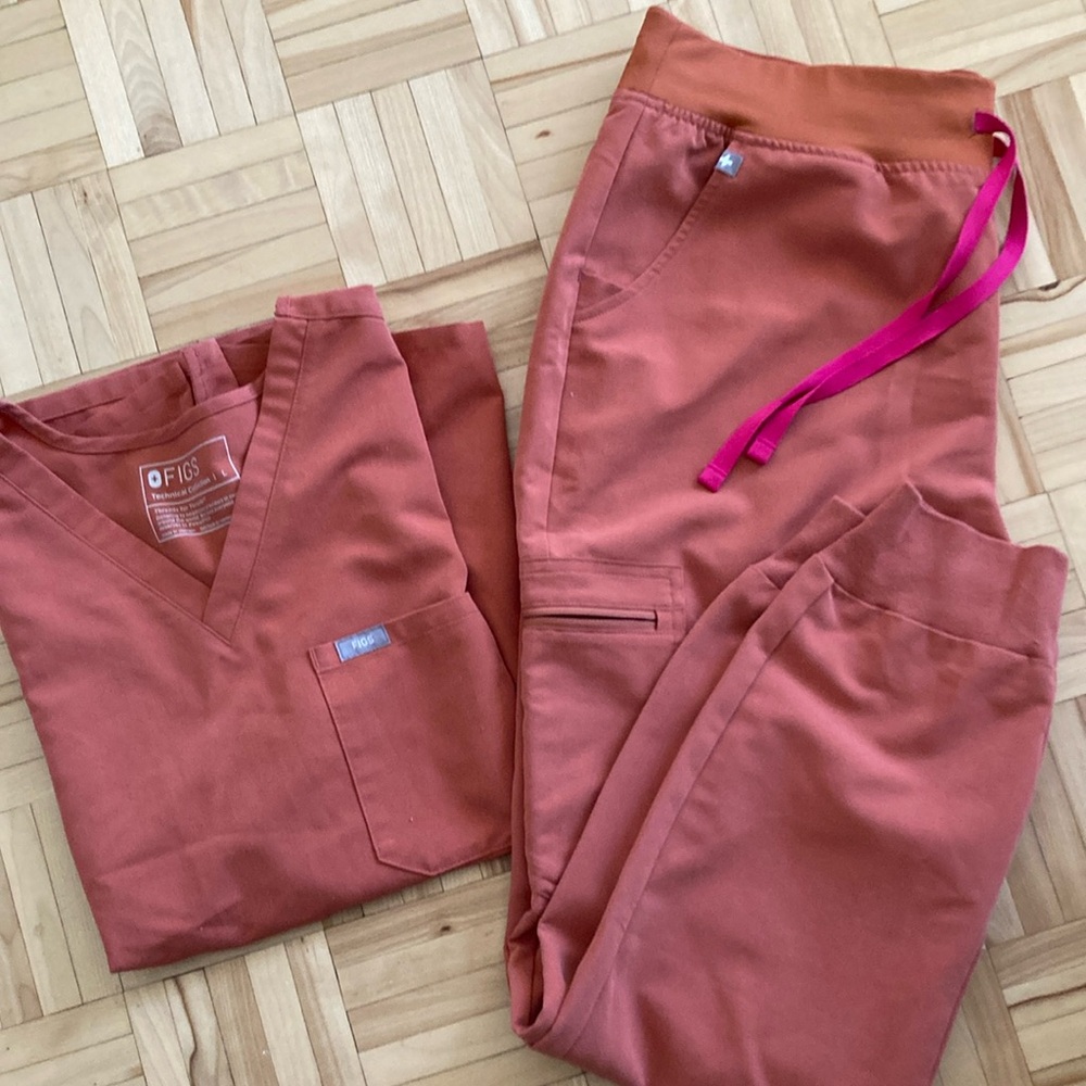 Figs teracotta scrub set L Catarina Zamora
